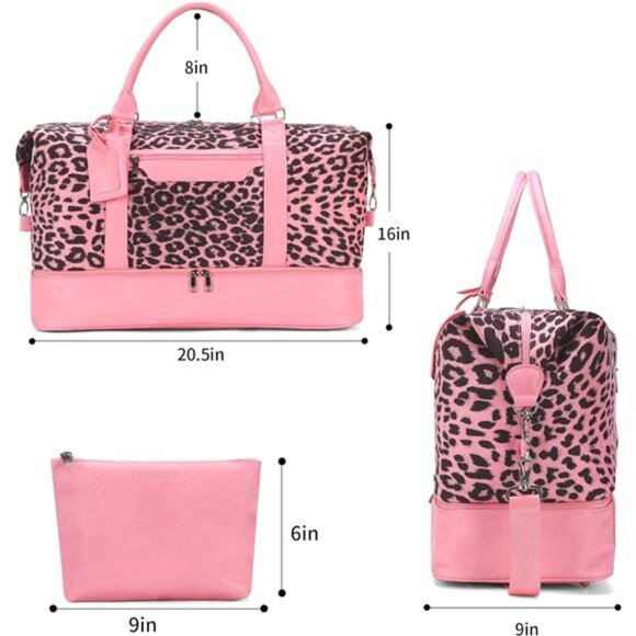 Weekender Bag For Women With Shoe Compartment LargeCapacity Travel Overnight Bag - Picture 3 of 7